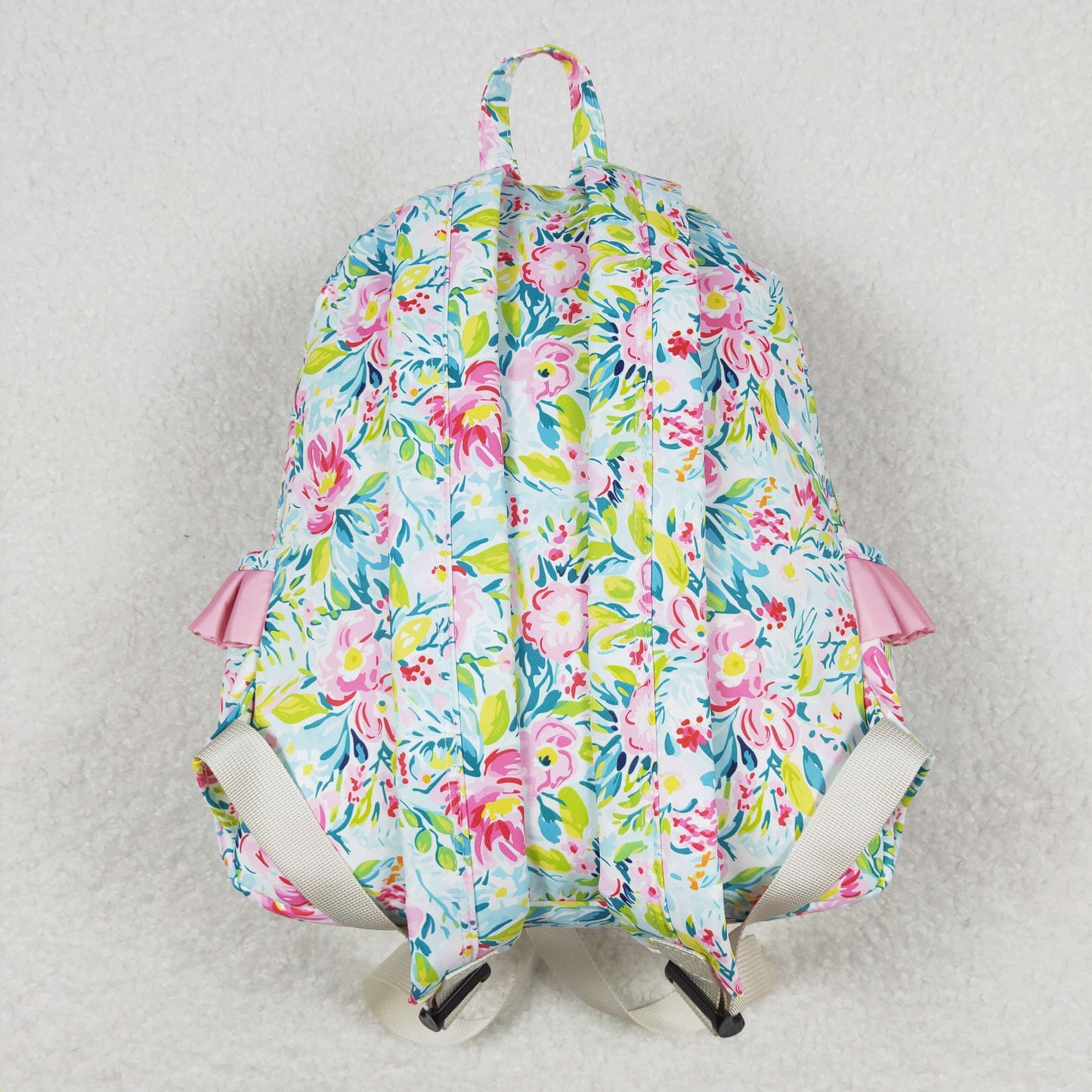 BA0176 Flower rose red lace blue green backpack