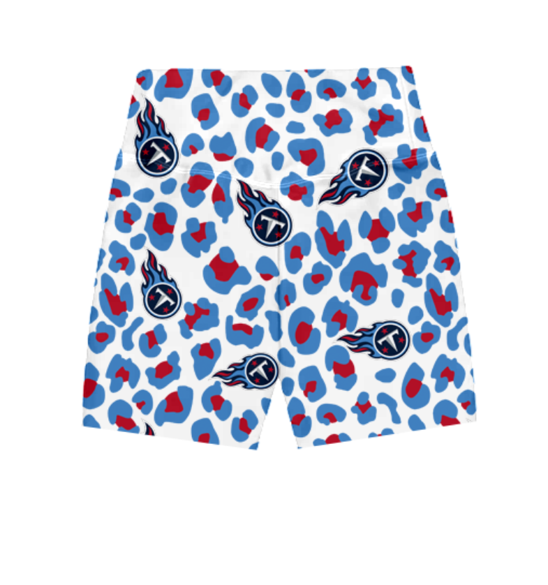 custom moq 3 eta 6-8weeks blue leopard Adult men and kids clothes boys summer team shorts