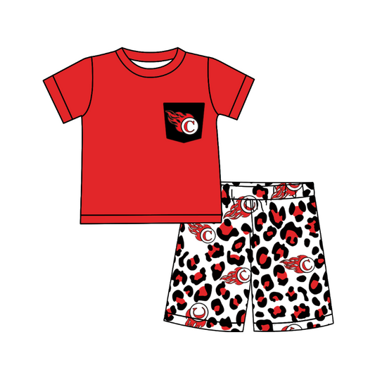 custom moq 3 eta 6-7weeks baby boys clothes team short Sleeves Shorts Set