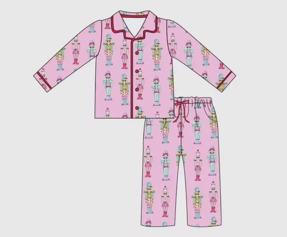 Custom moq 3 eta 7/8week moq 5 eta /4/5week Rose Pink Guard Button Cardigan Long Sleeve Suit