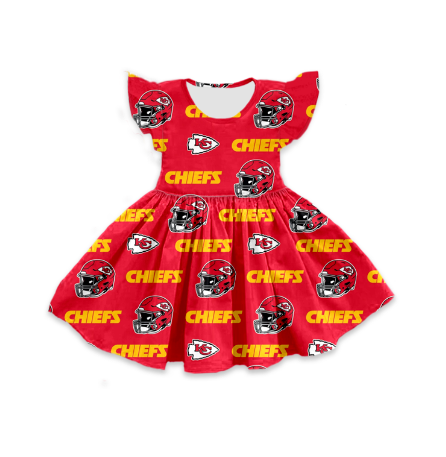 custom moq 3 eta 6-7weeks baby girls clothes flying Sleeves Dress