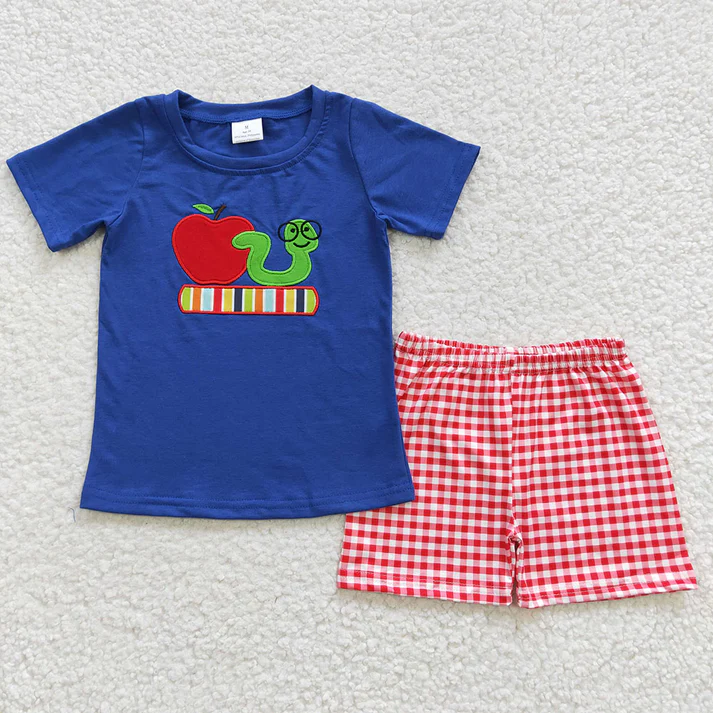 RTS NO MOQ Baby Girls and Boys Summer Short Sleeve Shorts Sets