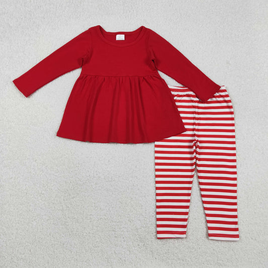 RTS NO MOQ（In Stock) GLP2864 Solid Color Long-Sleeve Red Striped Trousers Suit