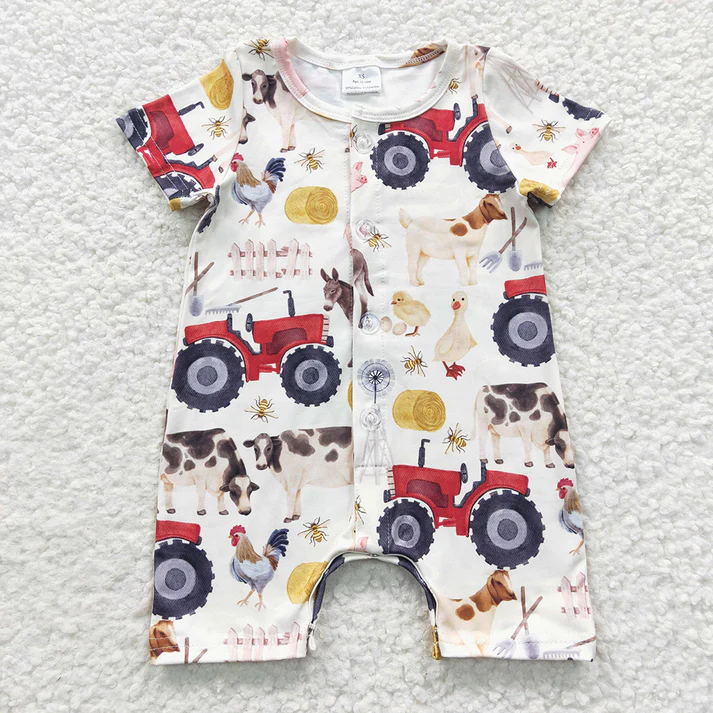 RTS NO MOQ Baby boys clothes Shorts Sleeve Romper Mixed Sizes