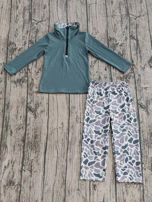 Custom moq 8 eta 6-8weeks baby boy clothes camouflage long-sleeved pants set-25.9.26