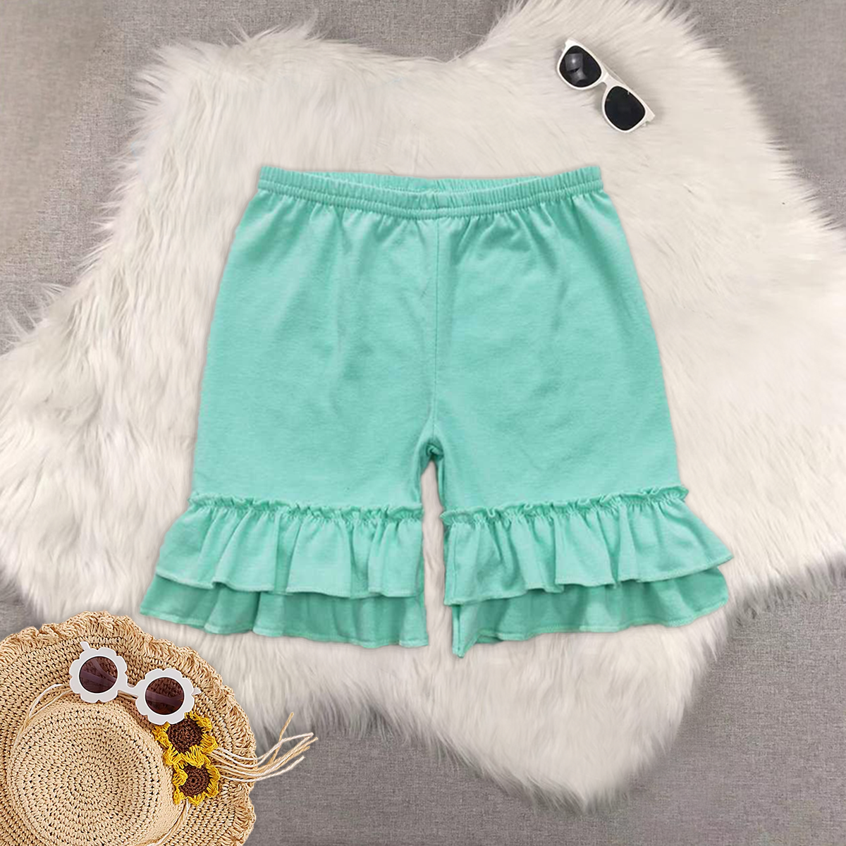 RTS NO MOQ baby girl clothes summer lace shorts