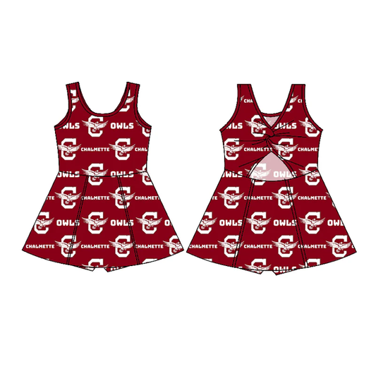 PRE ORDER Deadline July 29 custom no moq Children's boutique clothing Maroon Summer dress