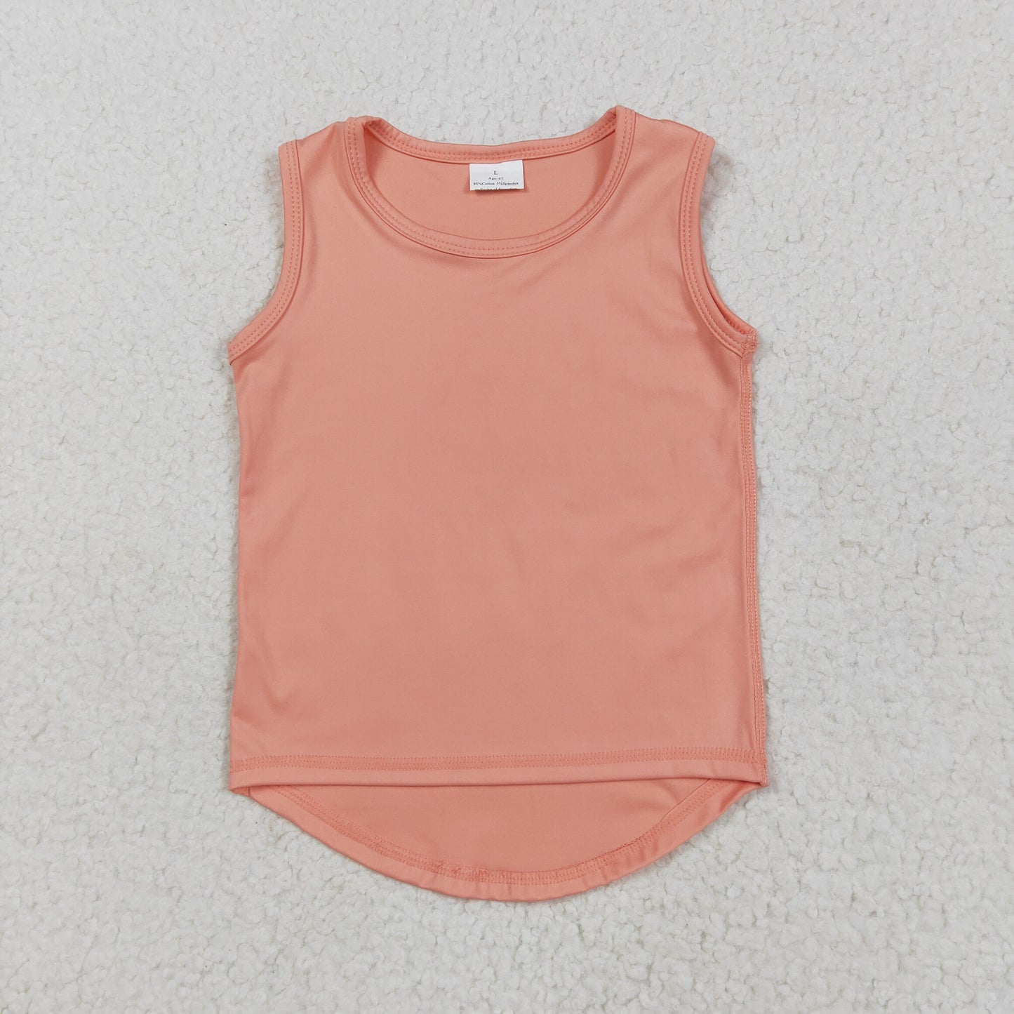 RTS NO MOQ GT0984 Solid orange sleeveless yoga top