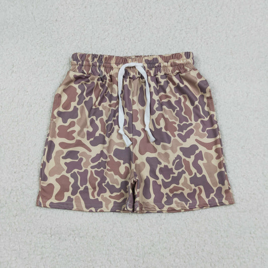 RTS NO MOQ（In Stock) Boy's Camouflage Light Brown Shorts