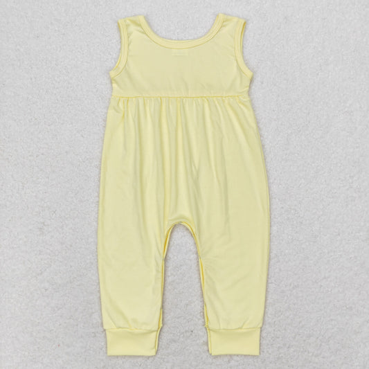 RTS no moq SR1447 boys Yellow sleeveless bodysuit