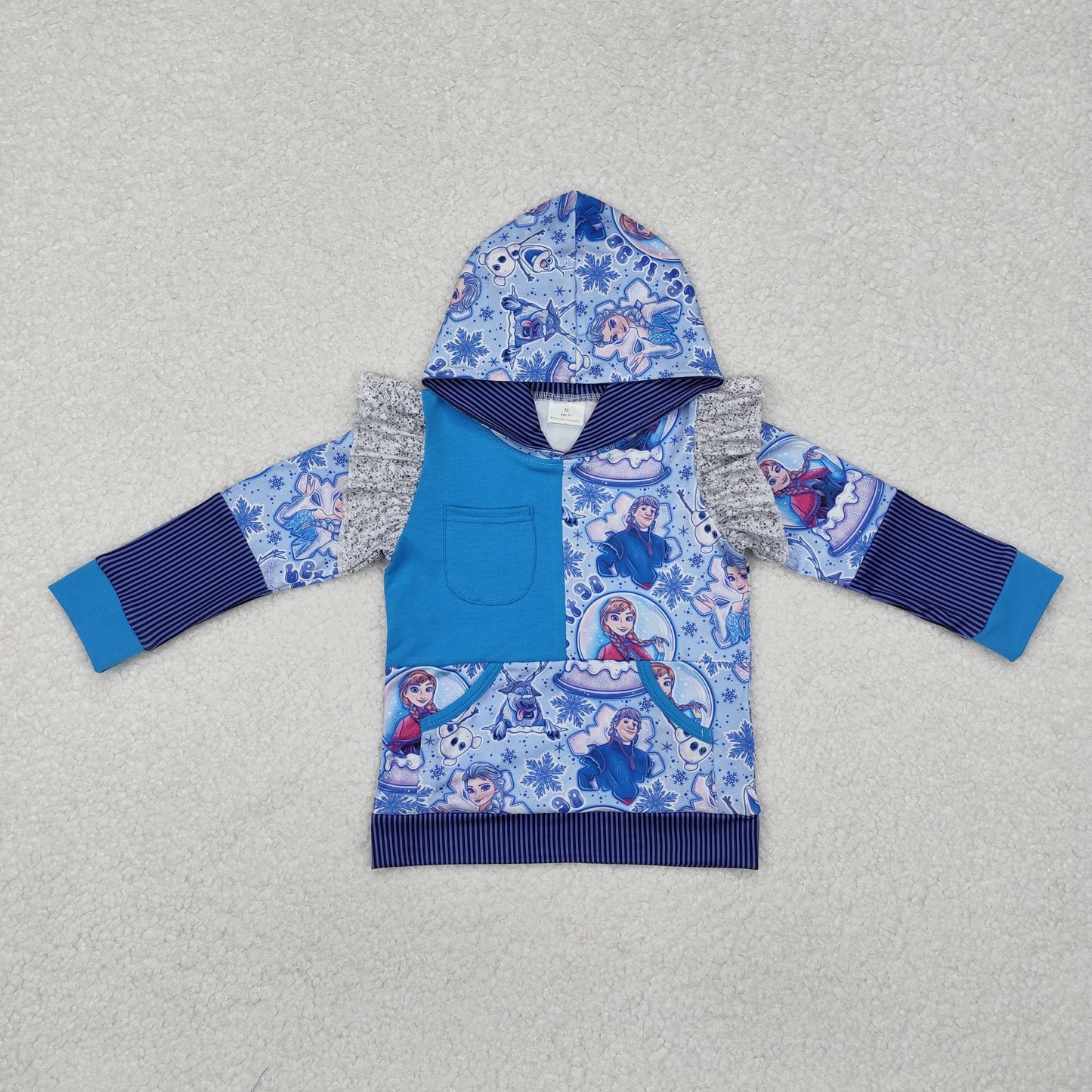 RTS NO MOQ ETA 5/7days Arrived GT0890 Cartoon blue-purple hooded long-sleeved top