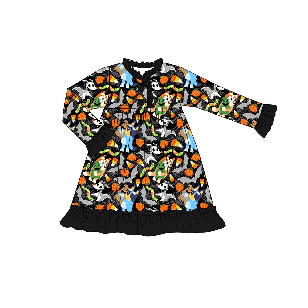 Deadline August 8 custom no moq Halloween long sleeve dress