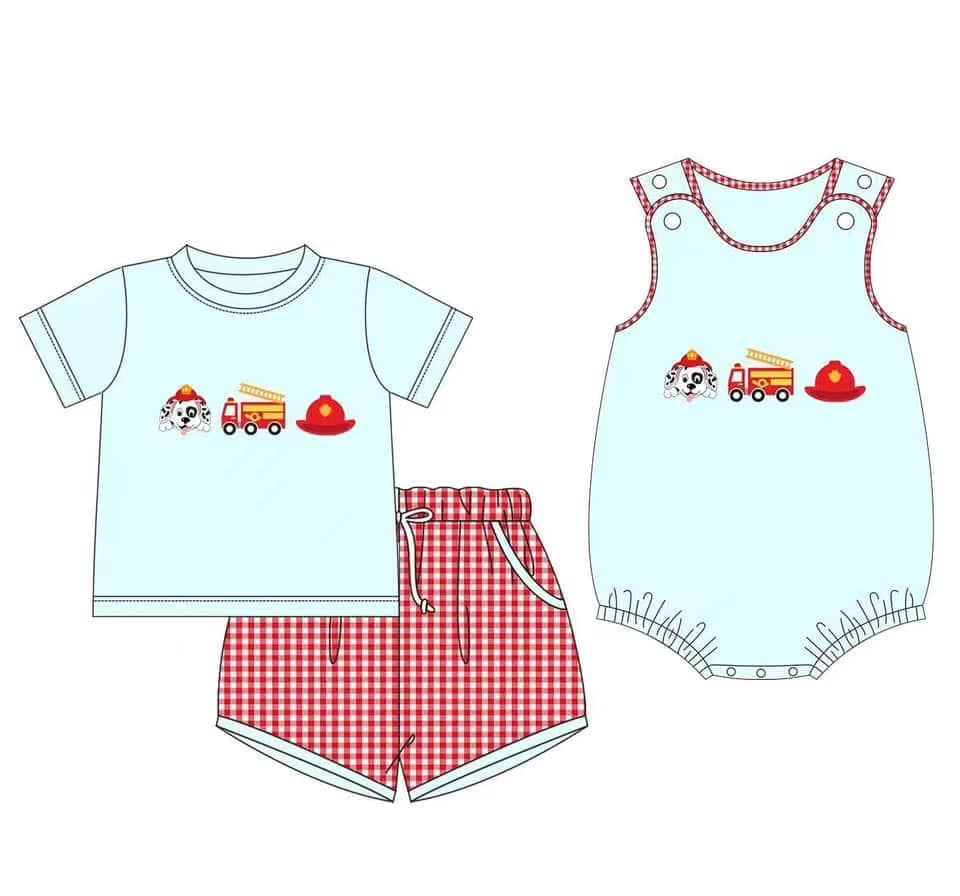 Custom summer baby girls clothes short sleeve shorts sets romper