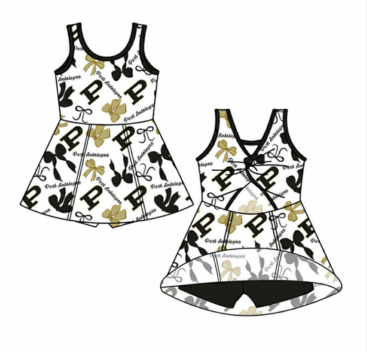 PRE ORDER Deadline July 30 custom no moq Children's boutique clothing Maroon Summer Short-sleeved  bow summer dress