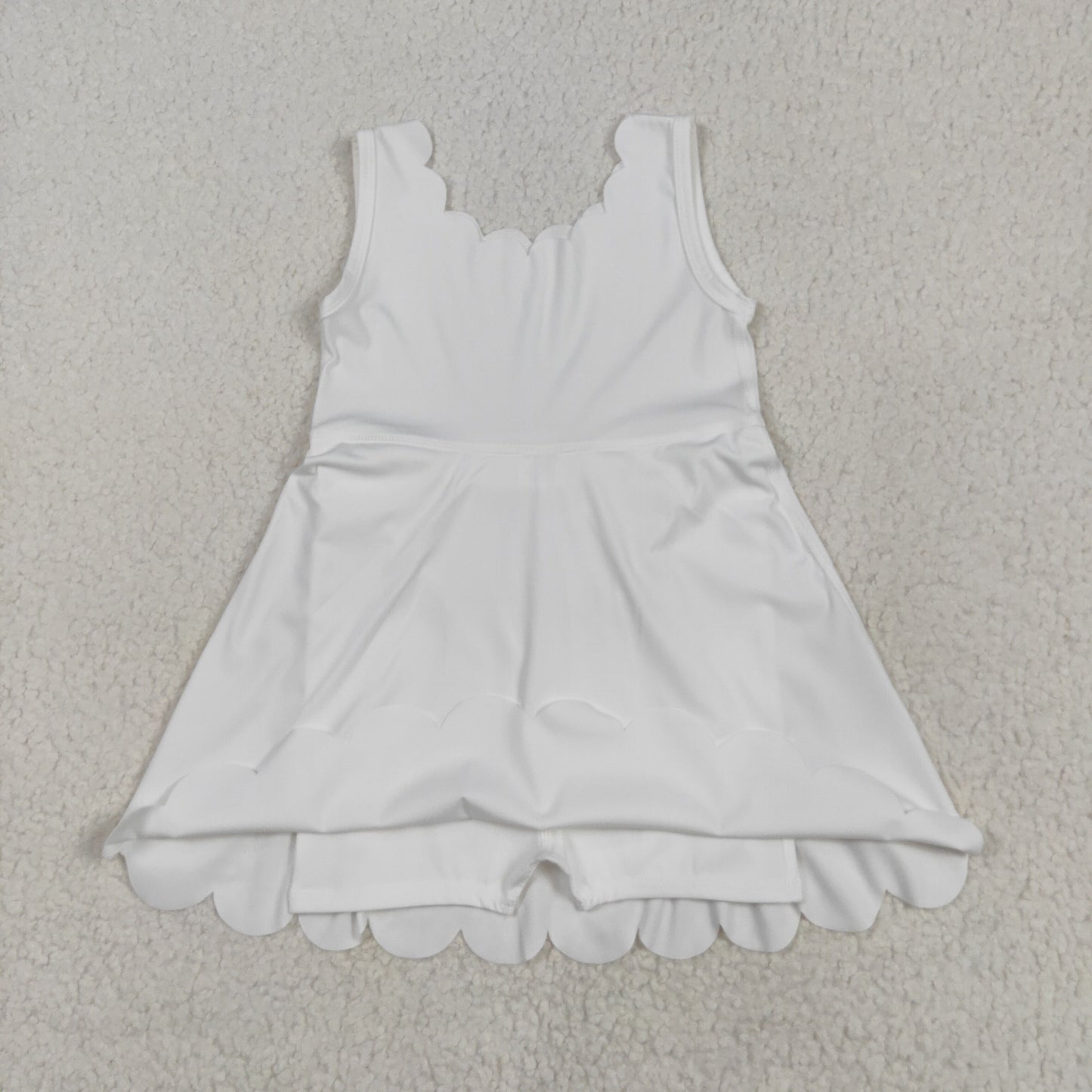 RTS NO MOQ GSD2370 Pure cream lace yoga sleeveless dress