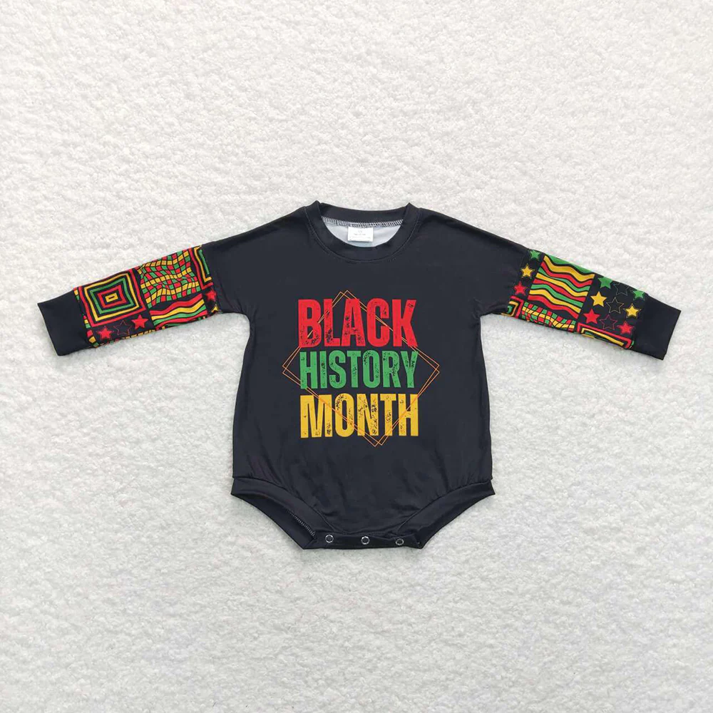 Baby Girls Black History Month African Sibling Romper Outfits Clothes Sets