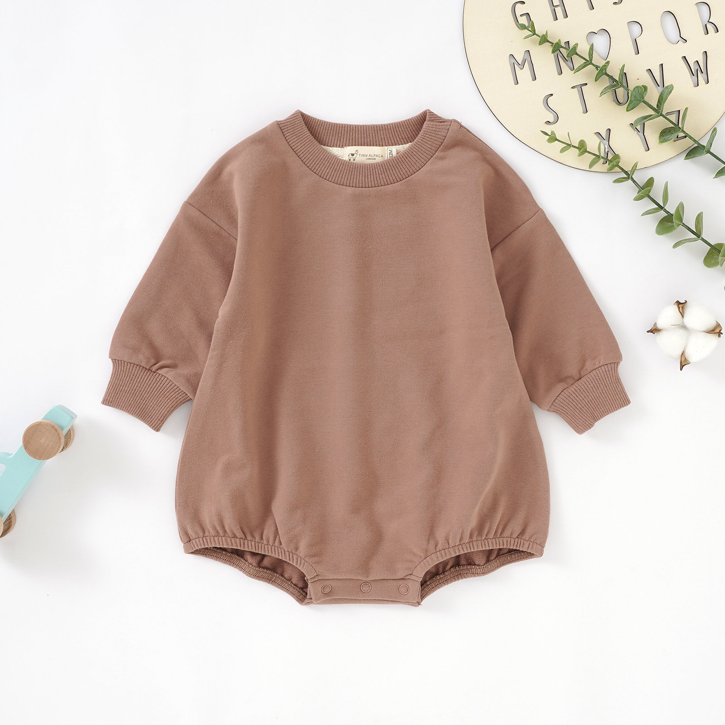 cuatom moq 3 eta 4/6 weeks baby girl clothes toddler girlbrown long sleeve romper