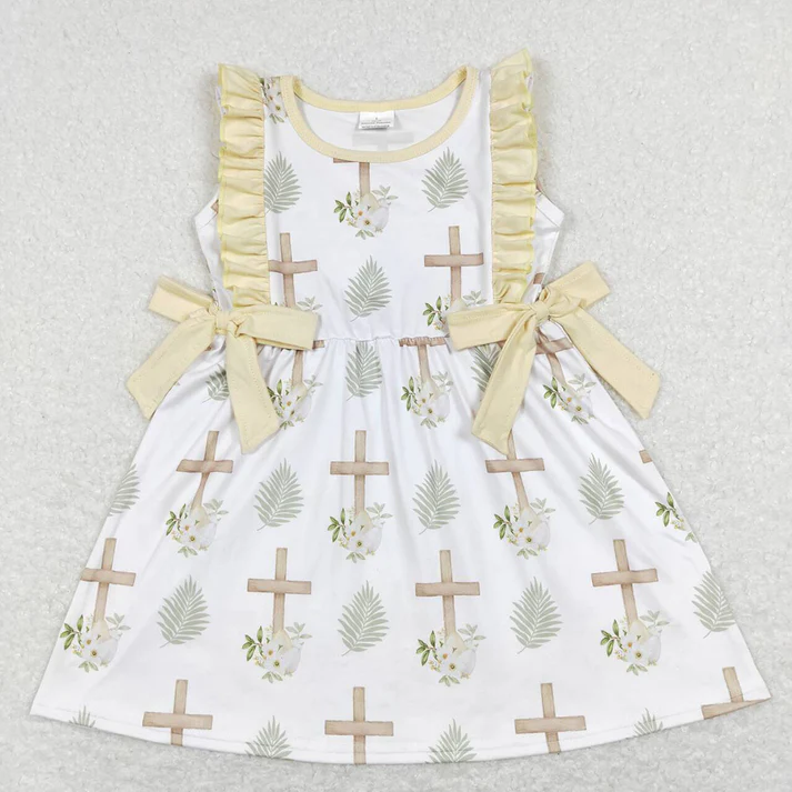 RTS baby girls clothes easter Short Sleeve dress rompers