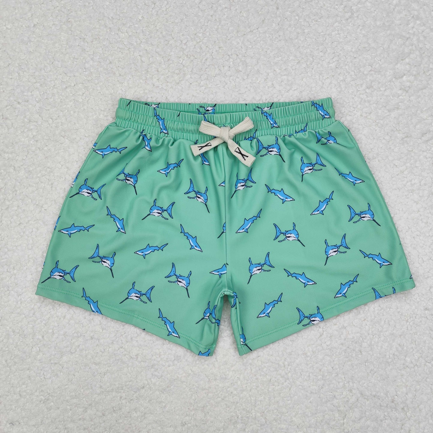 RTS NO MOQ ETA 5/7days Arrived S0173 Shark green swimming trunks