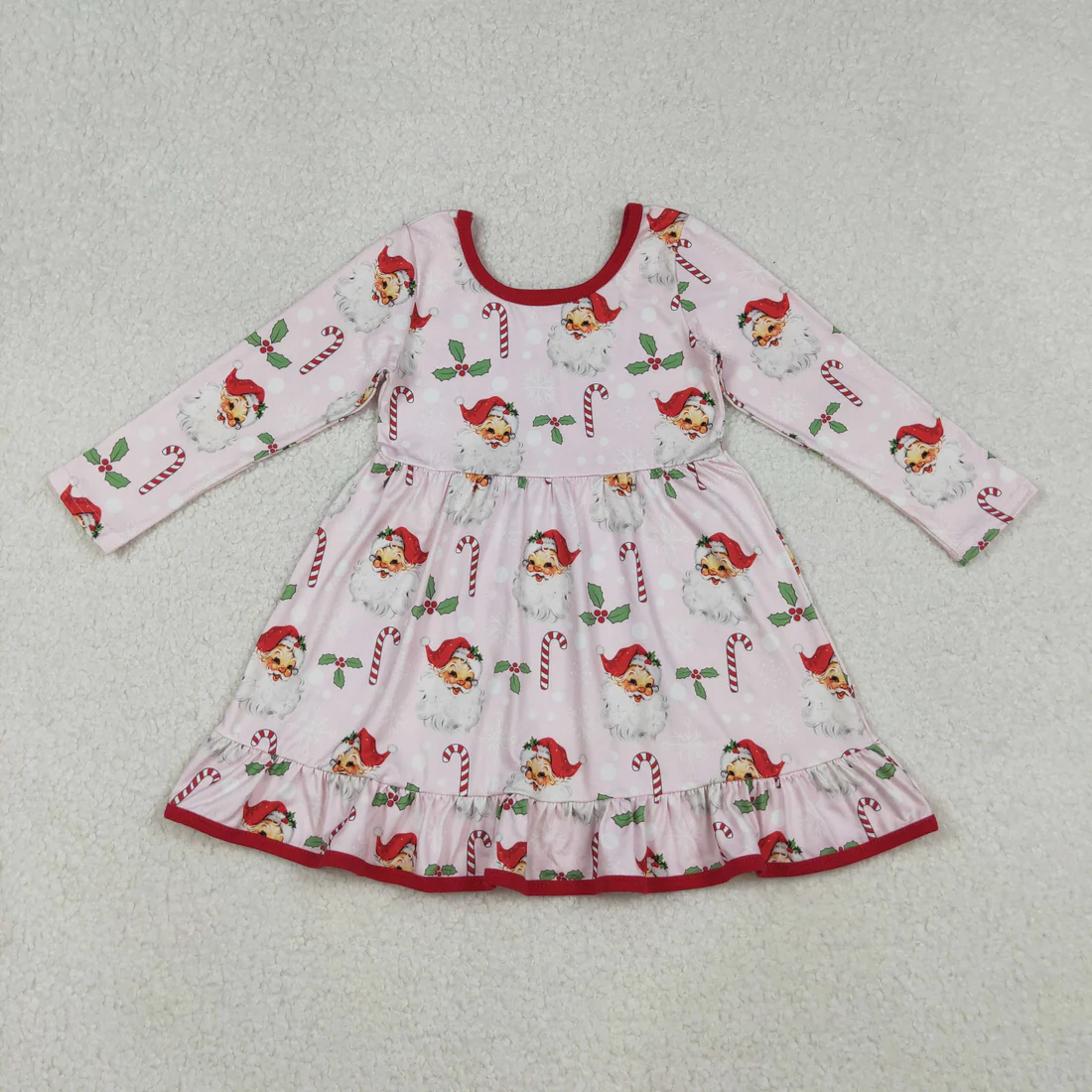 12/18m-7/8t RTS Sibling baby girls clothes Christmas cartoon long sleeve dresses