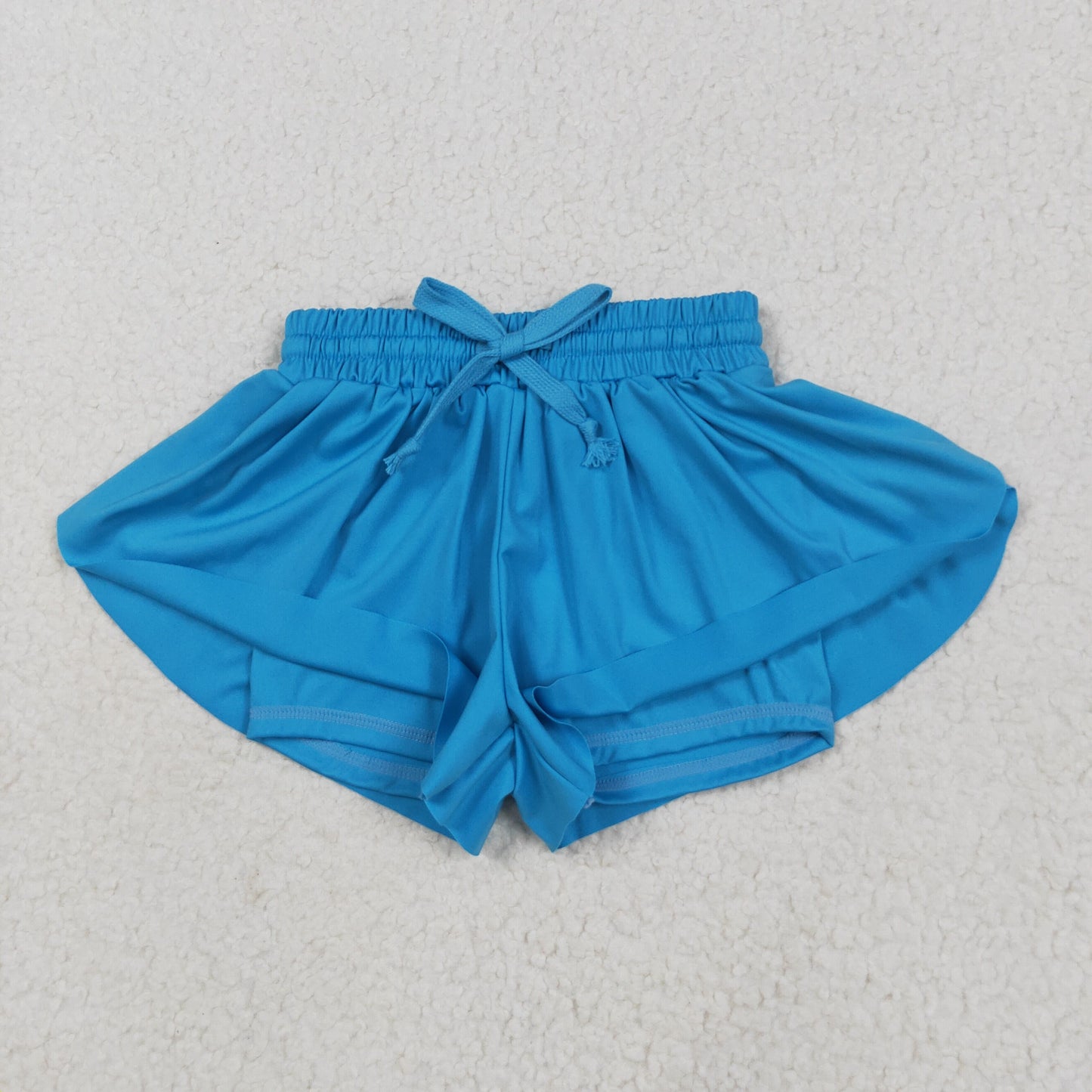 RTS NO MOQ SS0549 Solid blue yoga shorts
