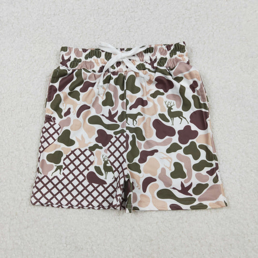 RTS NO MOQ（In Stock) SS0652 Duck and puppy camouflage waffle pocket shorts