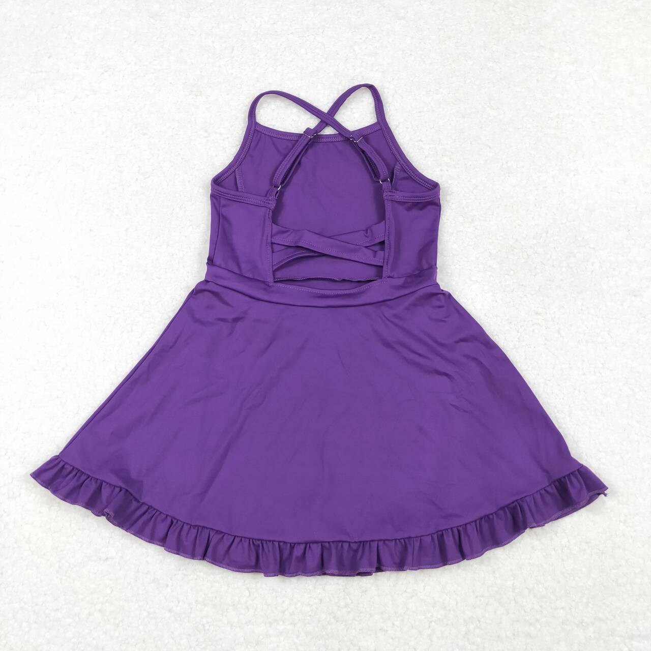 RTS NO MOQ ETA 5-7DAYS ARRIVED S0454 Pure purple sportswear skirt swimsuit