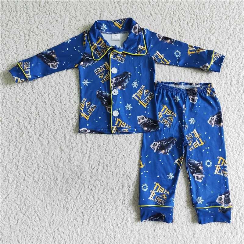 RTS NO MOQ Boys and Girls Pajama Long Sleeve and Pants Sets