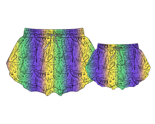 25.11.27 custom each style moq 5 eta 6-8 week Sibling Sister baby kids clothes summer shorts and adult shorts match design