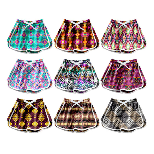 26.1.2 custom each style moq 5 eta 6-8week Sibling Sister geometric baby summer shorts 9 match design