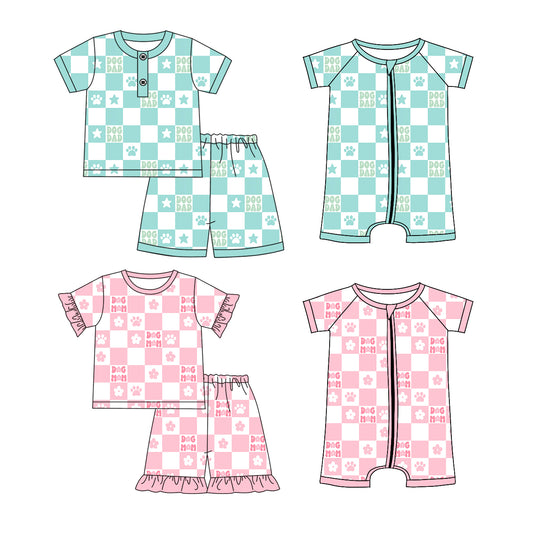 1.20 custom each style moq 5eta 4-6week Sibling Sister baby girl short sleeve shorts sets and sets 2 and boy romper and girl romper match design