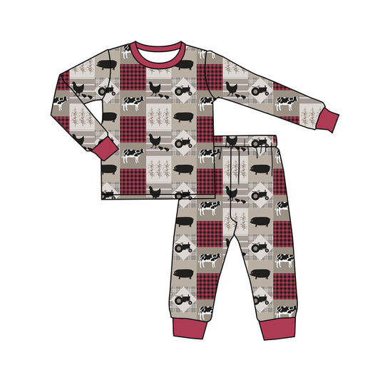 9.25 custom each style moq 5eta 4-6week Sibling Sister cow hen baby boys sets and rompers match family design