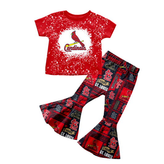 baby girl clothes team red top pants toddler girl summer outfit