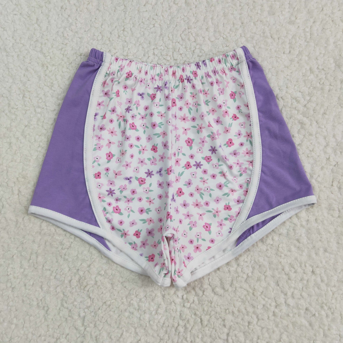 RTS NO MOQ SS0524 Floral purple shorts