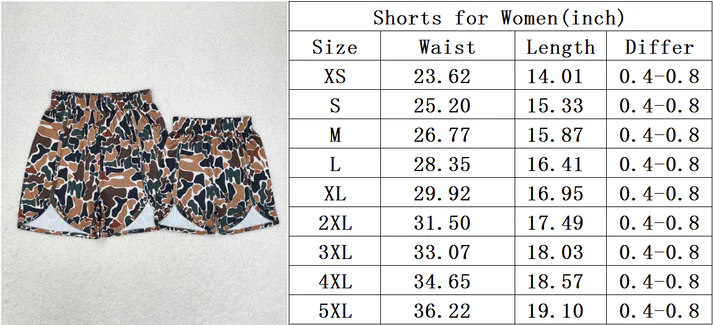 RTS NO MOQ 5 Colors Adult Women Summer Camo Bottoms Shorts