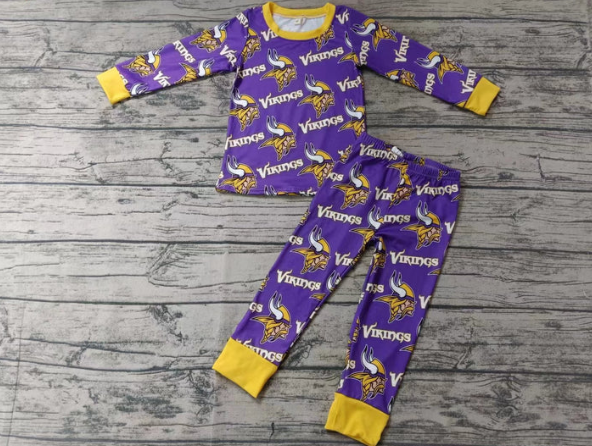 Deadline September 23 custom no moq eta 6-8weeks Old Man with Horns-Purple Long Sleeve Suit with Letter Pattern