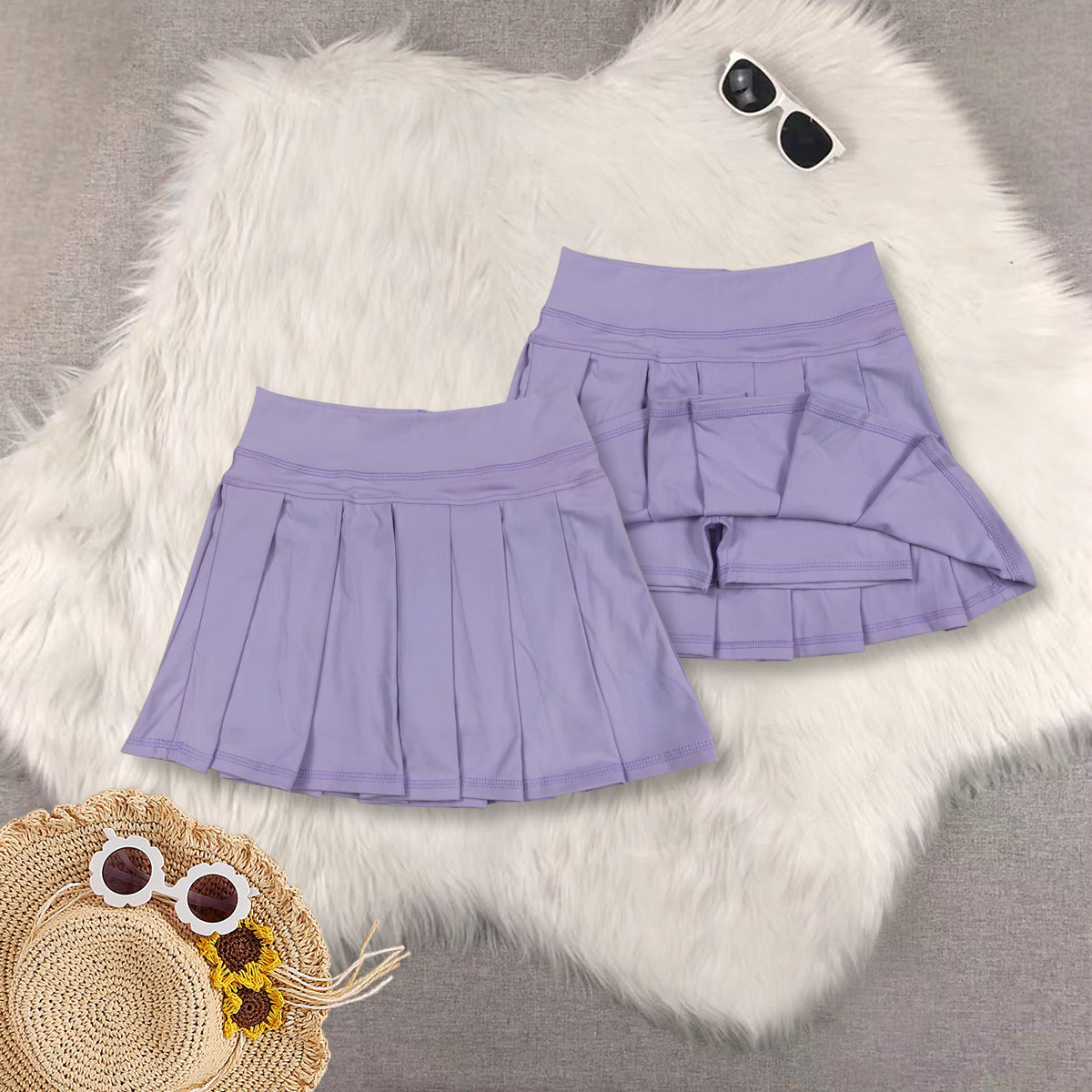 RTS NO MOQ Sibling baby girls clothes hocus purple short sleeve short skirts sets and Top and yoga skirts