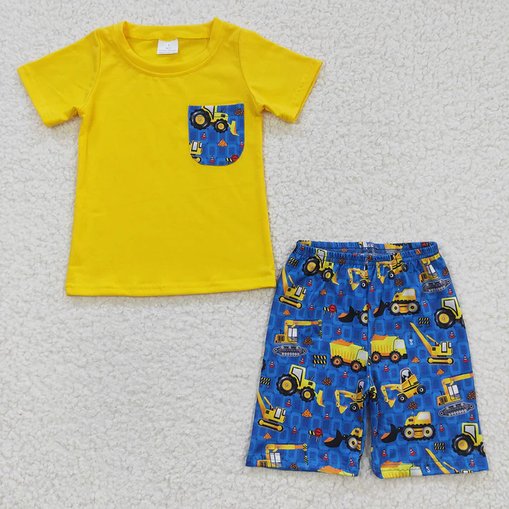 RTS NO MOQ baby boys Clothes short sleeve shorts Sets