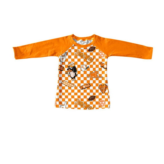 custom moq 3 eta 6-8weeks baby boy clothes school colors are orange pullover long sleeve top