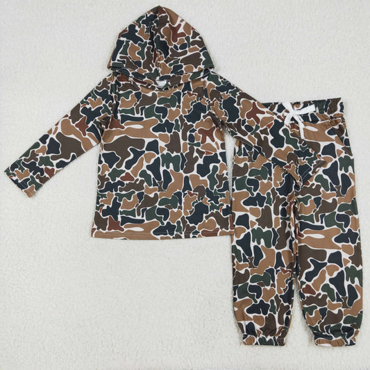 RTS NO MOQ ETA 5/7days Arrived BT0921+P0650 Camouflage beige hooded long-sleeved top drawstring trousers sets