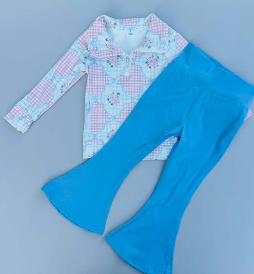 RTS NO MOQ（In Stock) Floral Leopard Print Yoga Set