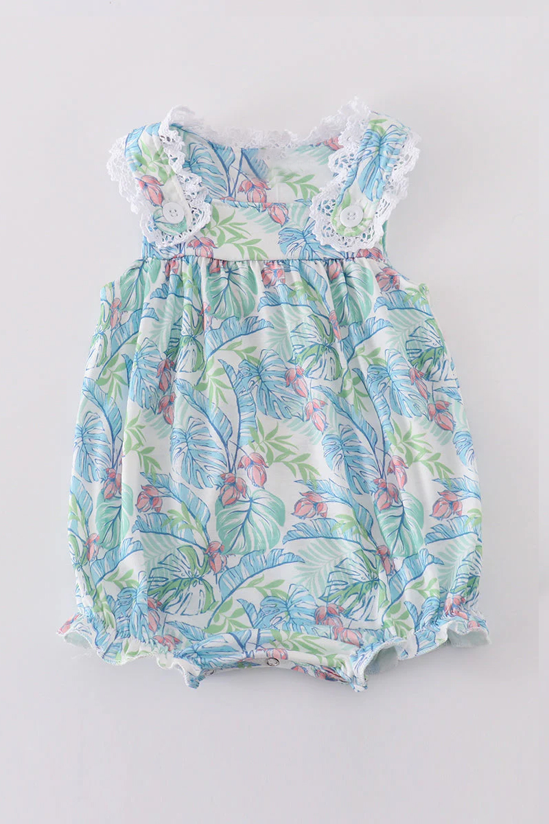 Custom summer baby girls clothes floral short sleeve shorts sets dress romper