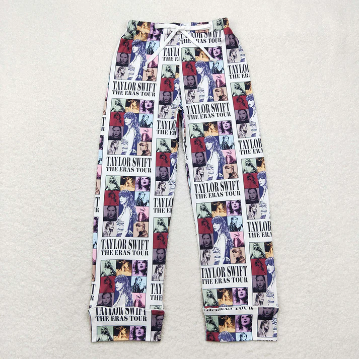 RTS NO MOQ Adults women European and American singers printed straight trousers