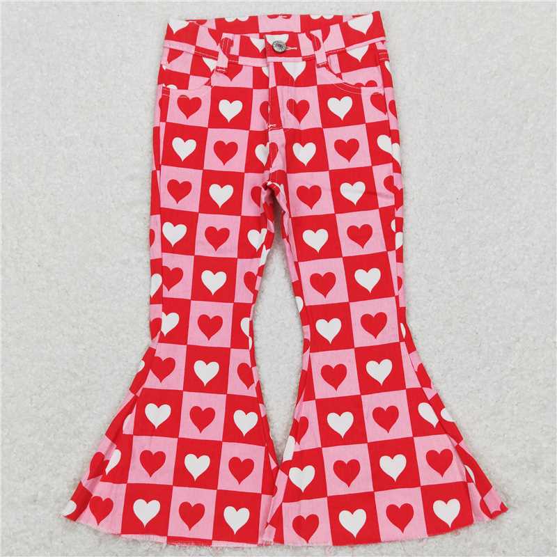 RTS NO MOQ Valentine Short sleeves jeans pants suit & top