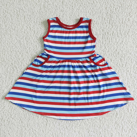 RTS NO MOQ A1-13-2 striped pocket skirt