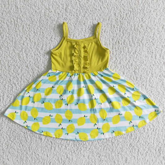 A13-2 Yellow lemon suspender skirt