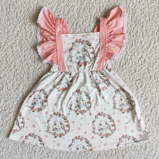 A5-2 Girl's Little Flying Sleeve Rabbit Dress