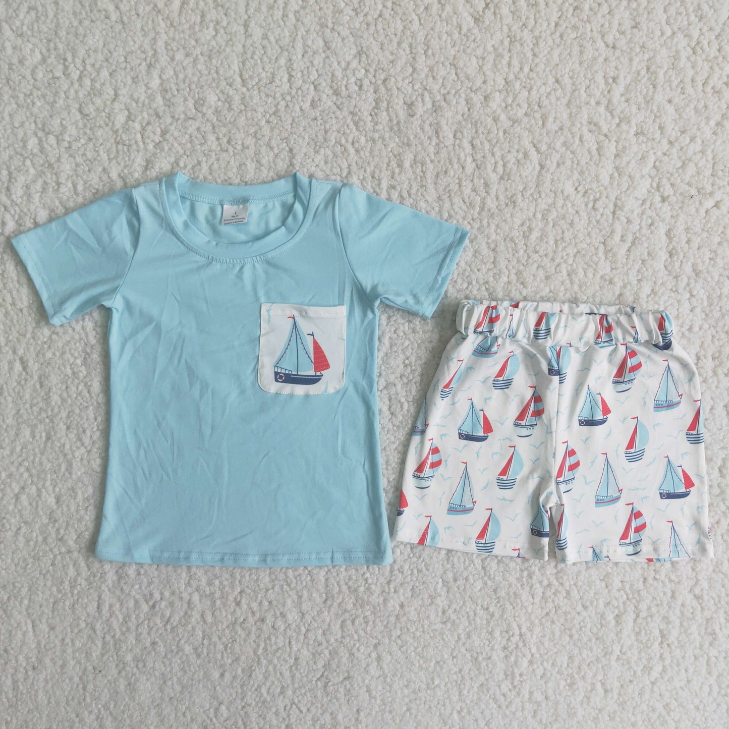 A7-11 Blue Sail Pocket Summer Boys Suit
