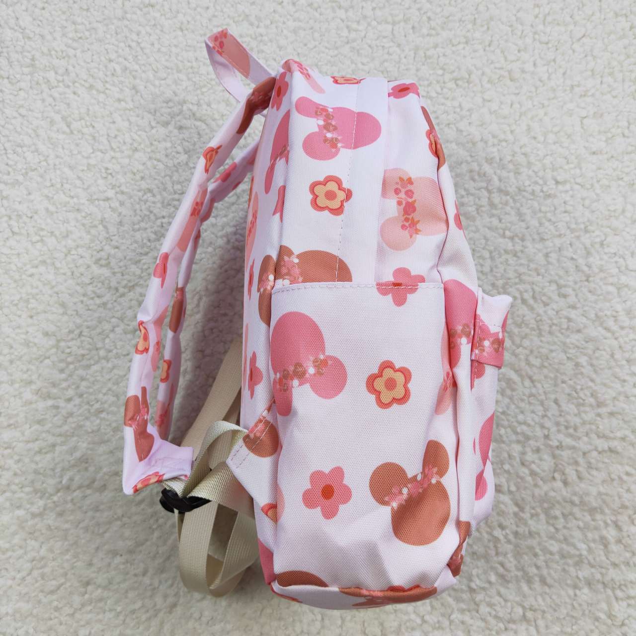 BA0092 Mickey Pink Flower Backpack