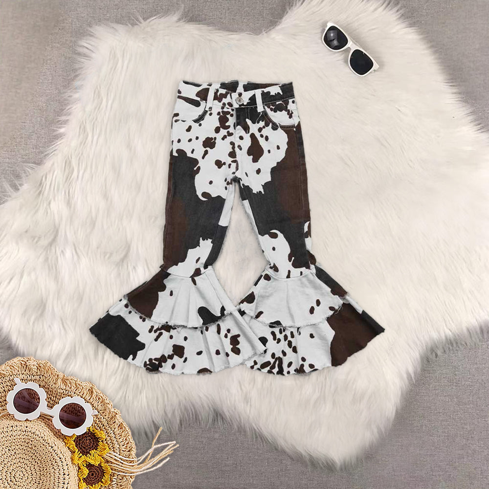 RTS NO MOQ Baby Girls boys Clothes camouflageJeans: Flared & Ripped